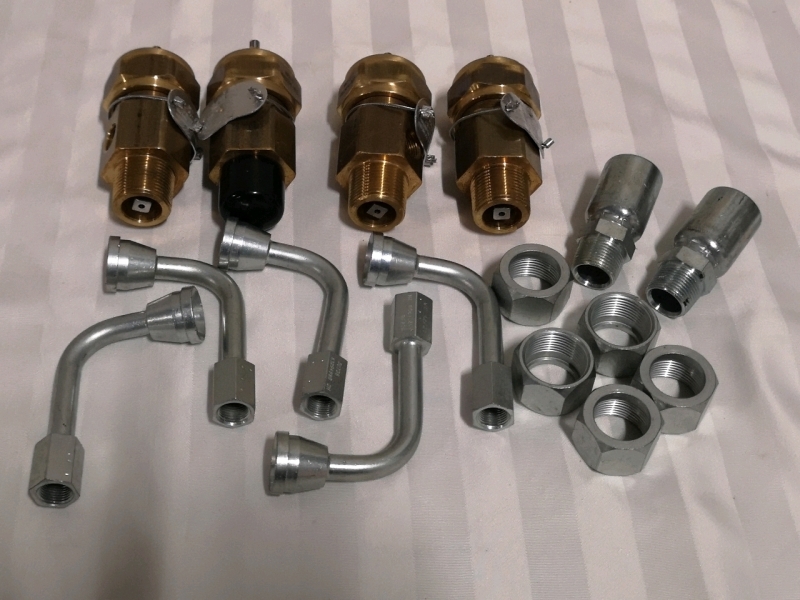 New Hydraulic Hose Fittings Lot + 4 Western Valve Refurbished Parts