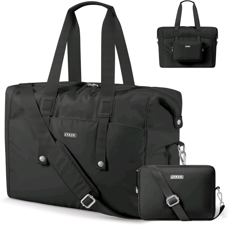 New LYAUK Travel / Weekender Bag with 15.6 inch Laptop, Wet Pocket & Detachable Makeup Bag