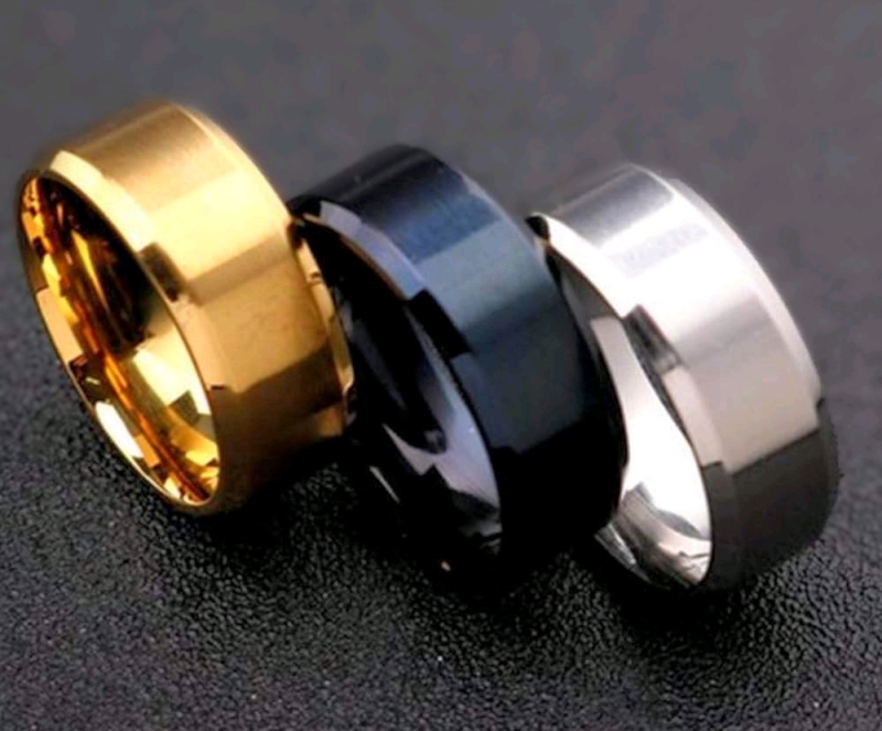 3 New Brushed Stainless Steel Men's Rings (Size 10.5)