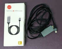 New Lighting to HDMI Adapter Connector Compatible with Apple Devices : Output with 1080P HD Display, Just Plug and Play (6.6FT, Black)