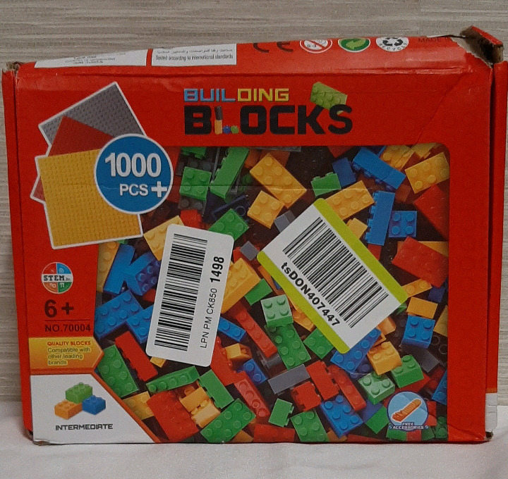 Building Blocks Box is Damaged and Loose Blocks Were Inside. Being Sold As Is