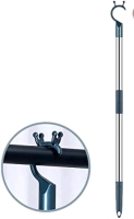 Closet Pole，40"Retractable Long Pole with Hook for High Areas Shelves etc