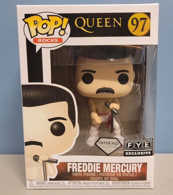 Funko Pop! QUEEN Freddie Mercury , FYE Exclusive Diamond Collection