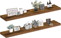 New QEEIG Floating Shelves 48" Long Set of 2, Rustic Brown <br/>