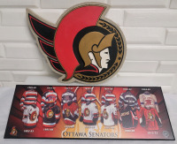 Ottawa Senators Wall Plaque , 12" diameter & Ottawa Senators Jersey Plaque 15"&times;5"