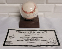 Pee Wee Reese Brooklyn Dodgers Signed Baseball w/COA by Baker Collectibles