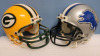 NFL Football NFC North Team Mini Helmets by Riddel . Four (4) Helmets - 2