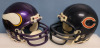 NFL Football NFC North Team Mini Helmets by Riddel . Four (4) Helmets - 3