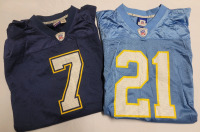 Doug Flutie & LaDainian Tomlinson San Diego Chargers NFL Football Jerseys . Pre-owned