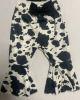 NEW Adorable Black Onzie with bootcut cow print pants and cow print bow tie , size 9 - 13 months - 2