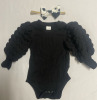 NEW Adorable Black Onzie with bootcut cow print pants and cow print bow tie , size 9 - 13 months - 3