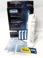 New ORAL-B Genius X Professional Exclusive Rechargeable Toothbrush with Charger, Case & 3 New Brush Heads