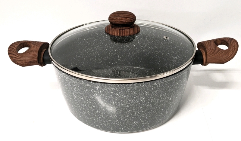 New PRIKOI Aluminum Non-Stick Cookware 4.5qt Saucepan with Lid