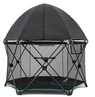 New Pamo Babe 6-Panel Portable Playard BabyPlay Pen with Carrying Case and Washable Full Canopy