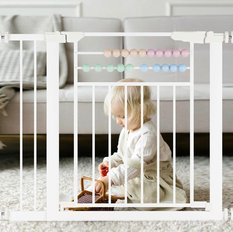 NUTIKAS Baby Gates for Doorways - 29-39&rdquo; Pressure Mounted Baby Gate