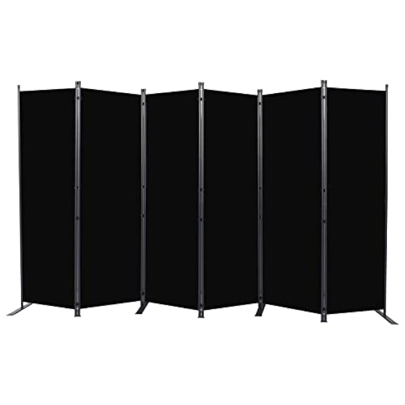 Room Divider 6FT Portable Room Dividers And Folding Privacy Screens | 132 W Fabric Divider For Room Separation, 6 Panel