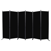 Room Divider 6FT Portable Room Dividers And Folding Privacy Screens | 132 W Fabric Divider For Room Separation, 6 Panel