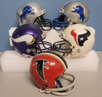 NFL Football AFC & NFC Mini Helmets . Five (5) Helmets