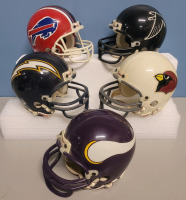 NFL Football Super Bowl Losers Mini Helmets . Five (5) Helmets