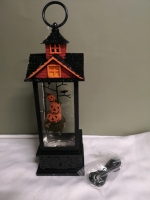LED Lantern with Jack-O-Lantern inside - Working