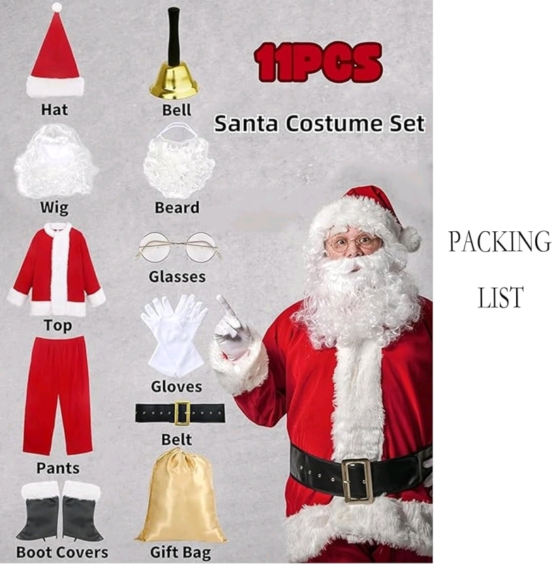11 Piece Santa Suit Size XL