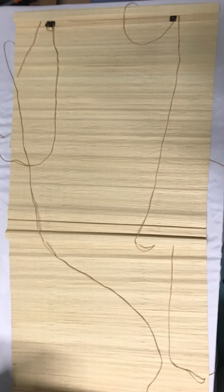 2 Roll Up Bamboo Curtains 27 inch wide X 68 inches long