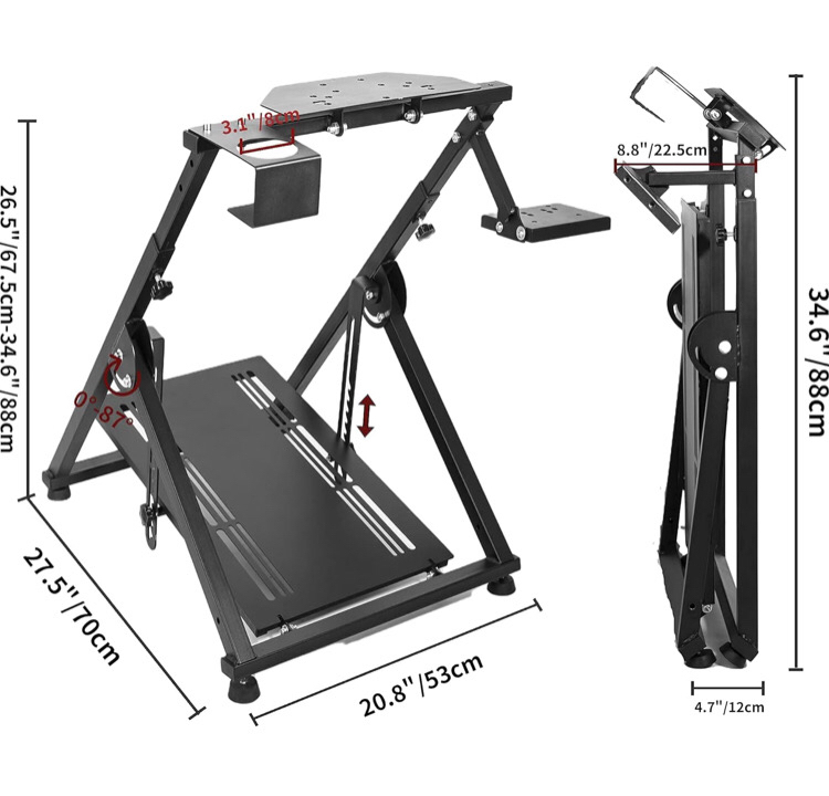 Marada Racing Wheel Stand "X" FRAME Compatible for G29 G920 T300RS T150 Racing Simulator Steering Wheel Stand Pro Wheel