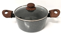 New PRIKOI Aluminum Non-Stick Cookware 2.6qt Saucepan with Lid