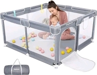 Todale Large Activity Playpen for Indoors or Outdoors 50 x 50" The Colour is Gray