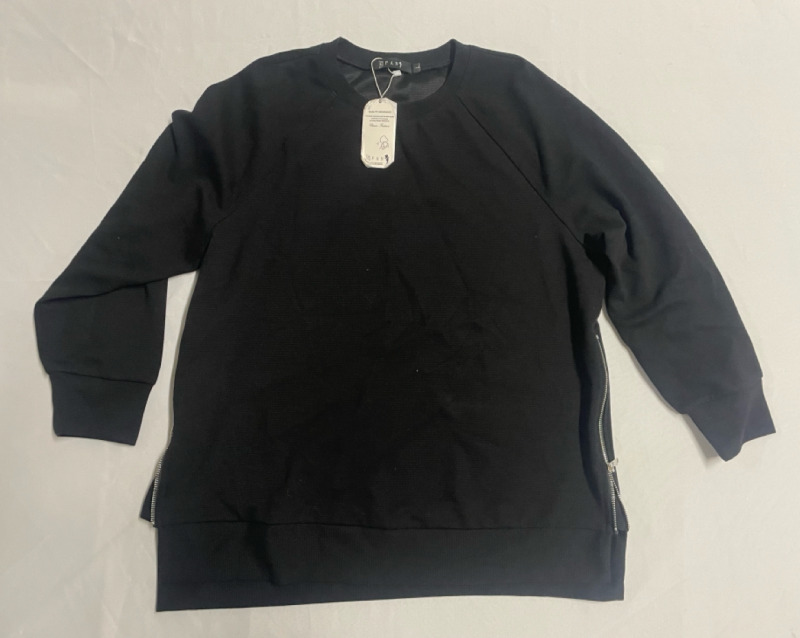 NEW EFAN side zipper sweater size Large