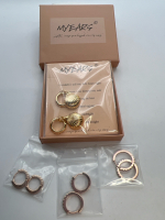 My Ears boxed Hoops 3 Huggies with CZ