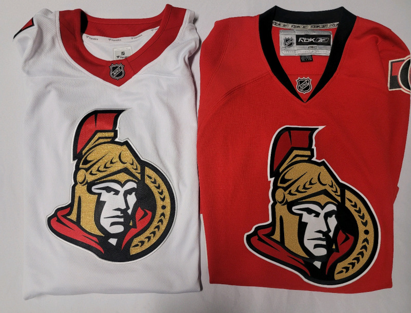 Ottawa Senators NHL Hockey Home & Away Jerseys . Size 2XL and XL . Pre-owned