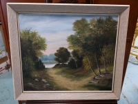 Vintage Signed Framed Painting on Board