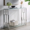 New SICOTAS Glass Console Table with 2 Shelves