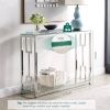 New SICOTAS Glass Console Table with 2 Shelves - 2