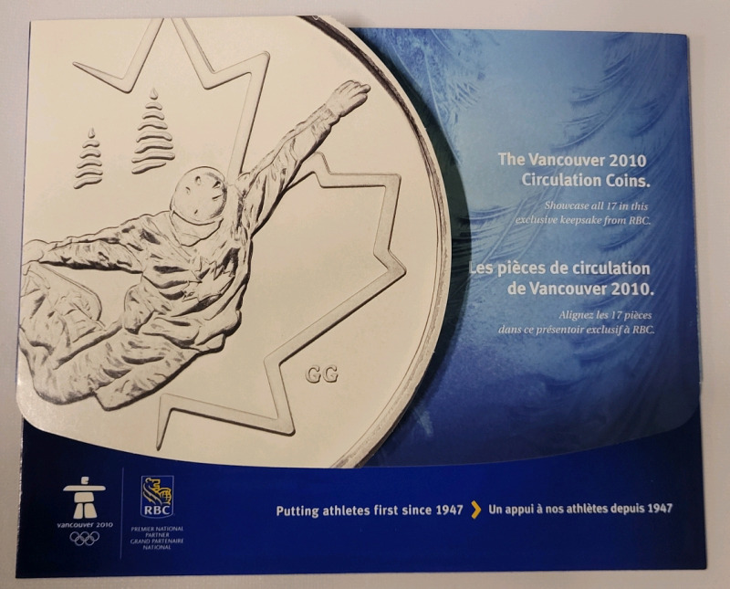 2010 Canadian Vancouver Olympics Coin Set in Coin Holder