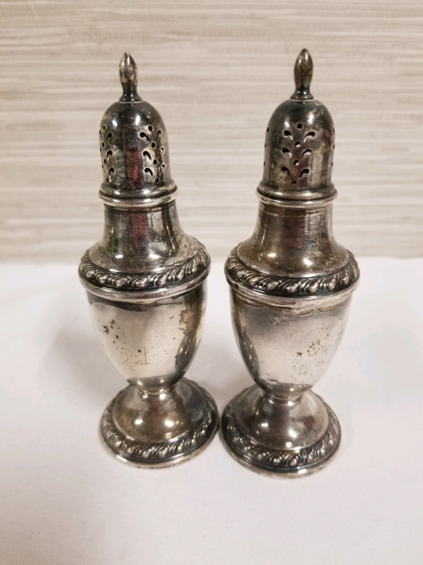 Pair of ROGERS STERLING salt and pepper shakers