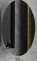 New Movo Medicine Cabinet with Mirror Oval Beveled Polished Frameless Wall Mirror