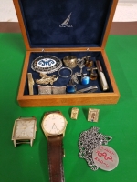 Wooden NAUTICA BOX WITH MENS JEWELRY