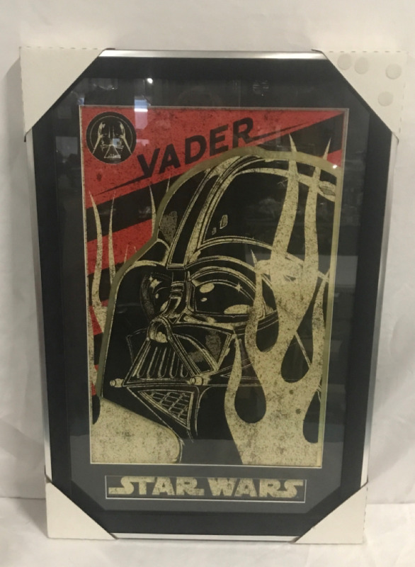 New Framed Darth Vader Laser Cut Print