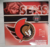 NHL Hockey Ottawa Senators Canadian Coin Set with Coloured Quarter