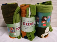 3 New Kids Fleece Blankets - 40 by 45"