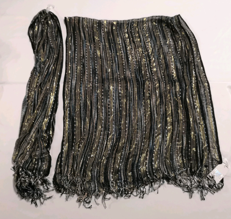 2 New Decorative Scarves with Shimmer