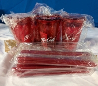 5 New McCafe Travel Cups with Straws.