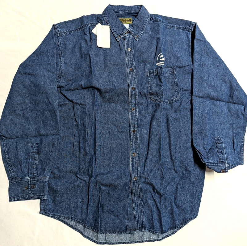 New River's End Long Sleeve Denim Style Button Up - XXL