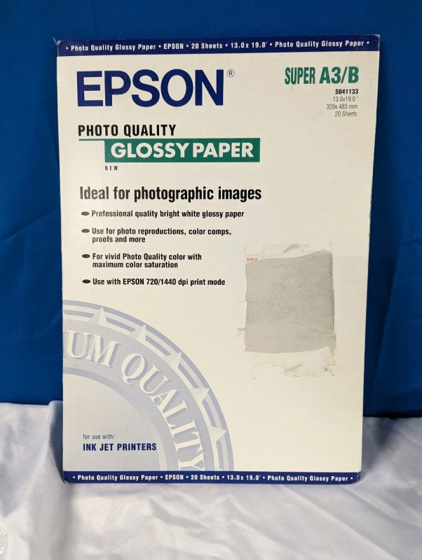 New Epson Photo Quality Glossy Paper.