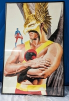 Vintage Poster of "The Atom and Hawkman" DC Characters by Alex Ross