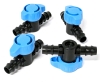 4 New Drip Irrigation 1/2 inch Barbed Valves : Valve Shut-Off Switch Fits 1/2 Inch Drip Irrigation Tubing - 2