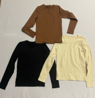 NEW three GOQQ long sleeve shirts for women size Small