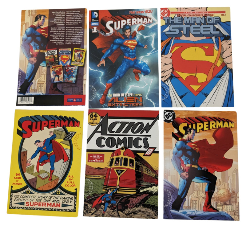 5 New SUPERMAN x Canada Post Worldwide Postage-Paid Post Cards